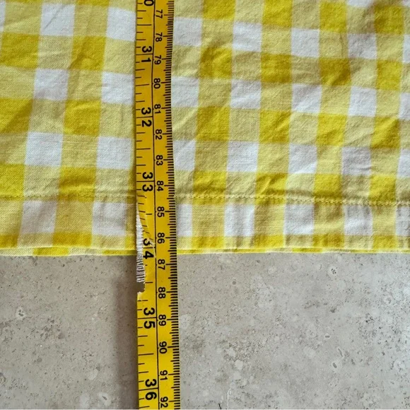 Madewell Yellow Check Gingham Long Sleeve Mini Womens Size L Shift Cotton Casual - Picture 13 of 14